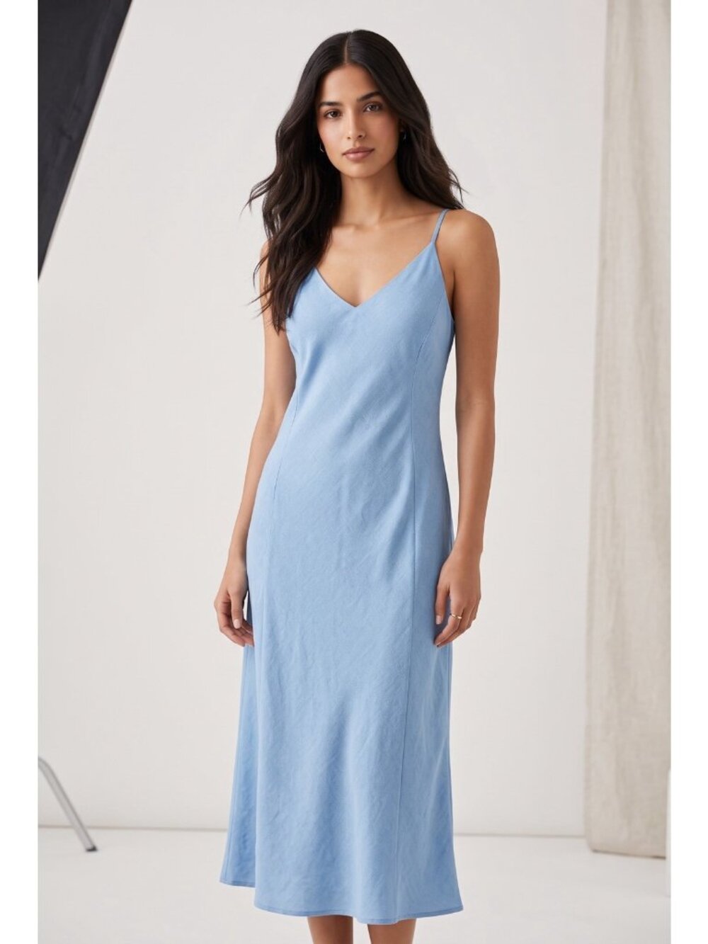 Club Monaco Blue Slip Dress Size 12 Minimalist Coastal Vacation Resort Summer